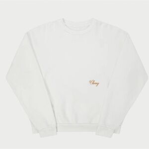 CHERRY White Crewneck